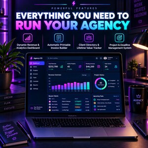 Offline HTML Business OS for Freelancers | Client CRM, Invoice Generator (Digital Download)