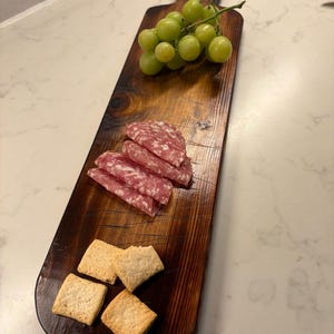 Handcrafted Wooden Serving Board | Rustic Charcuterie Board with Handle (21" Length)