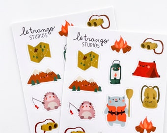 Cat Illustrated Sticker Sheet