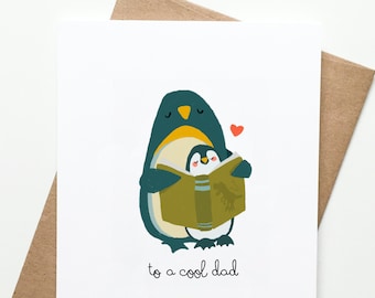 Penguin Father's Day, Dad Birthday Card