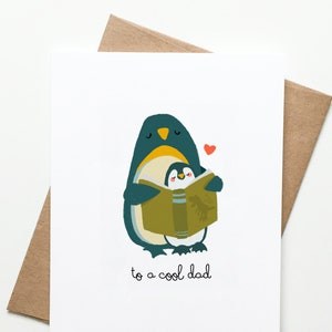 Penguin Father's Day, Dad Birthday Card