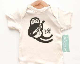 Sloth Ukulele Baby One Piece