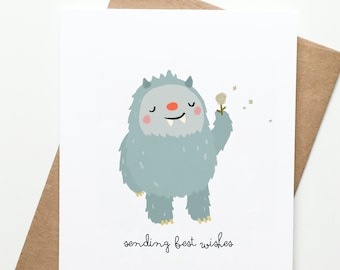 Yeti Thinking of You Greeting Card