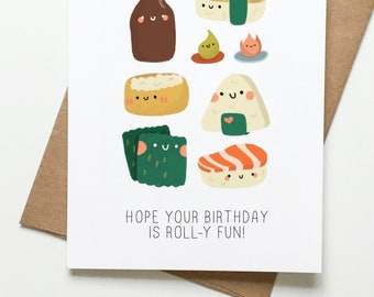 Sushi Birthday Card