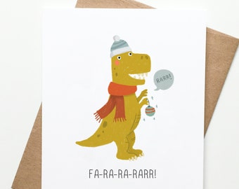 Dinosaur T-rex Funny Holiday Card