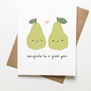 Engagement Pear Wedding Card image 1
