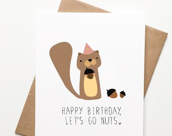 Squirrel Lets Go Nuts Card