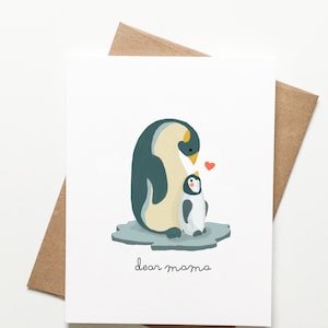 Mom Penguin Card