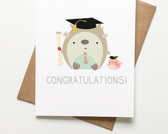 Hedgehog Graduation Card