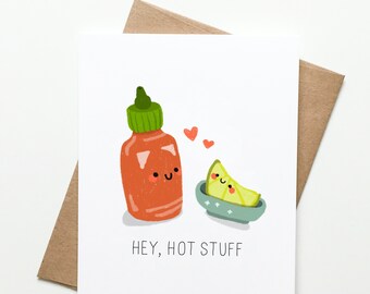 Sriracha Hot Sauce Valentine Card