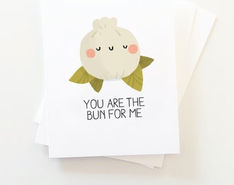 Bun Valentine Card 3 CARD SET