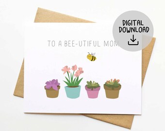 Mother's Day Card - Hand-Drawn Digital PDF