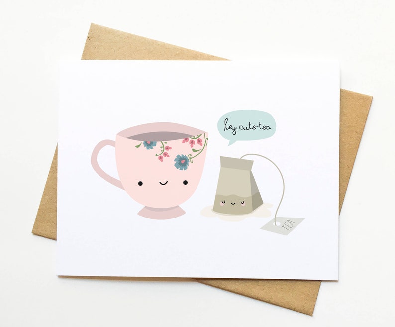 Cute Tea Card - Etsy