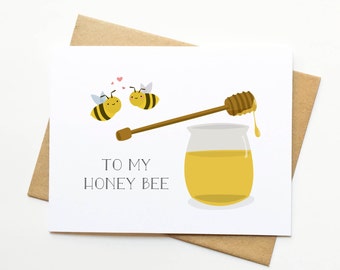Honey Bee Love Card