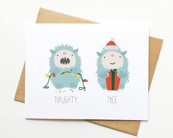 Yeti Funny Holiday Xmas Card