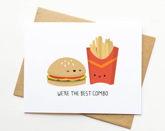 Hamburger Fries Card