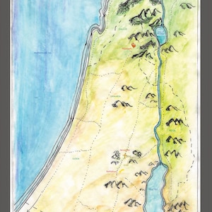 Watercolor Cloth Wall Map (3-6, 6-9)