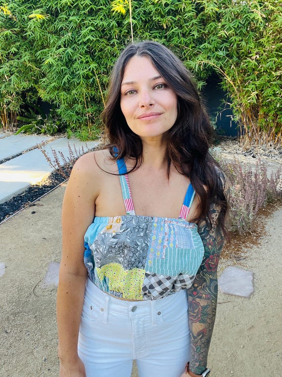 Medium 1950’s patchwork quilt top - image 3