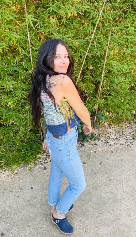 Small/Medium  1940’s Quilted Patchwork Side Tie T… - image 5