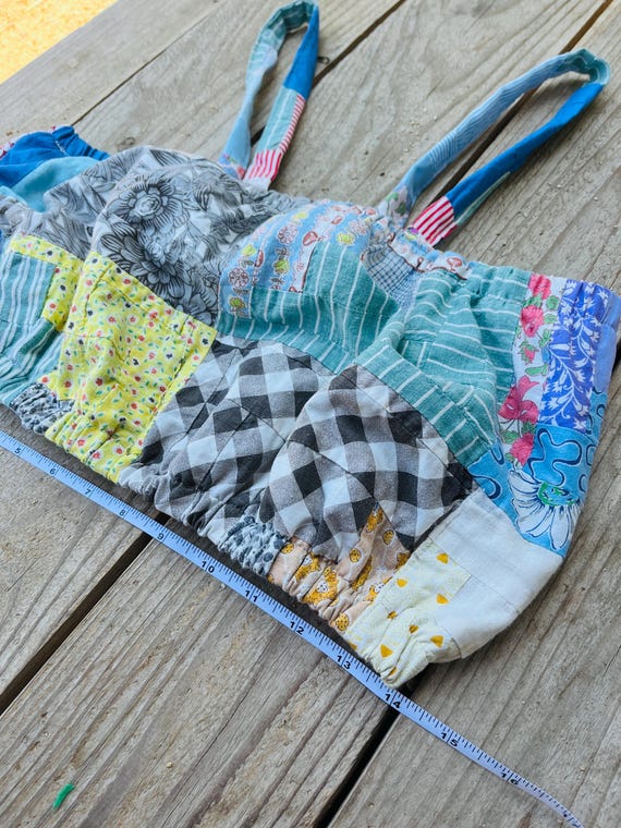 Medium 1950’s patchwork quilt top - image 8