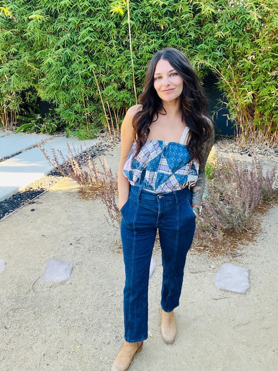 Medium 1920’s patchwork quilt top - image 1