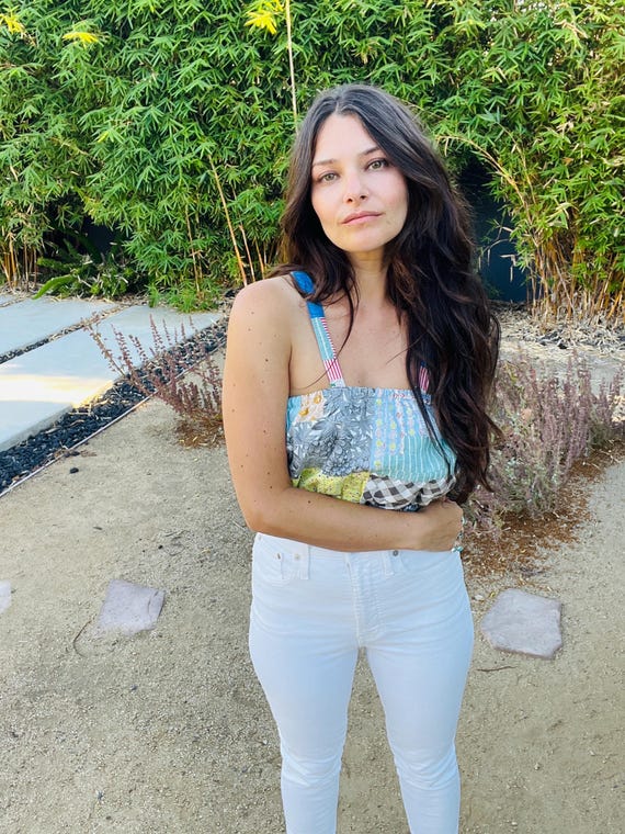 Medium 1950’s patchwork quilt top - image 5