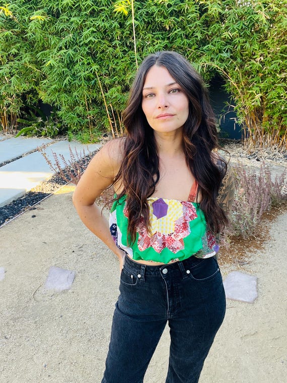 Medium 1930’s patchwork quilt top - image 2