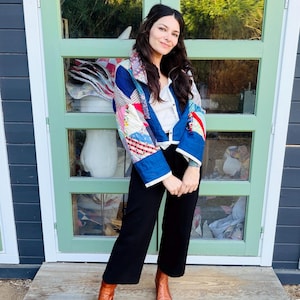 Quilt Patchwork Crop Quilt Coat- S/M