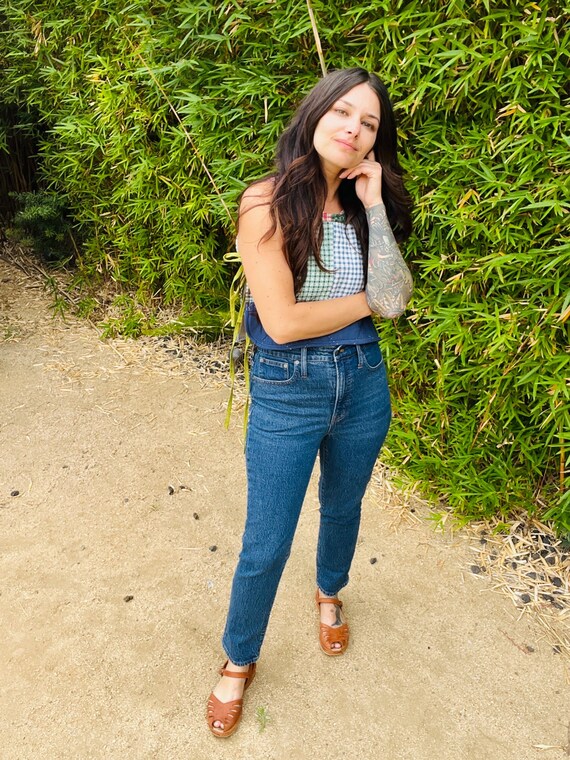 Small/Medium  1940’s Quilted Patchwork Side Tie T… - image 5