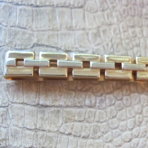 70&#39;s SWANK Gold & Silver Tone Statement Tie Bar, Tie Clip or Money Clip, Chunky Chain Link Larger Men&#39;s Fashion Clip, Designer Tie Bar Clip