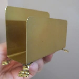 Suporte de mesa para correspondência em latão maciço Colonial Metalsmith, Inc., fabricado em Gloucester, Virgínia, decoração de mesa de escritório colonial em latão para casa