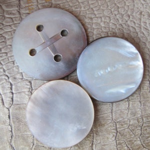 Botones grandes de nácar y concha de abulón, botones vintage para abrigos y chaquetas de la época victoriana.