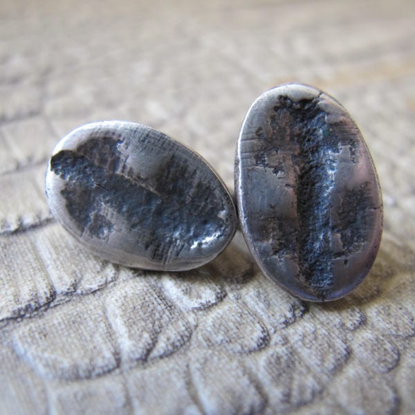 Antique Older Vintage Men's Cufflink, Single Cufflink. Map, Seal, Symbolic, Historically Significant, One Family Estate Silver, Supply Parts