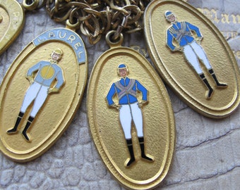 Jockey Club Enamel Racetrack Pendant Charms, Maryland Horse Racing Souvenir Charms. Laurel Maryland Racetrack Jewelry Enamel Charm Pendant