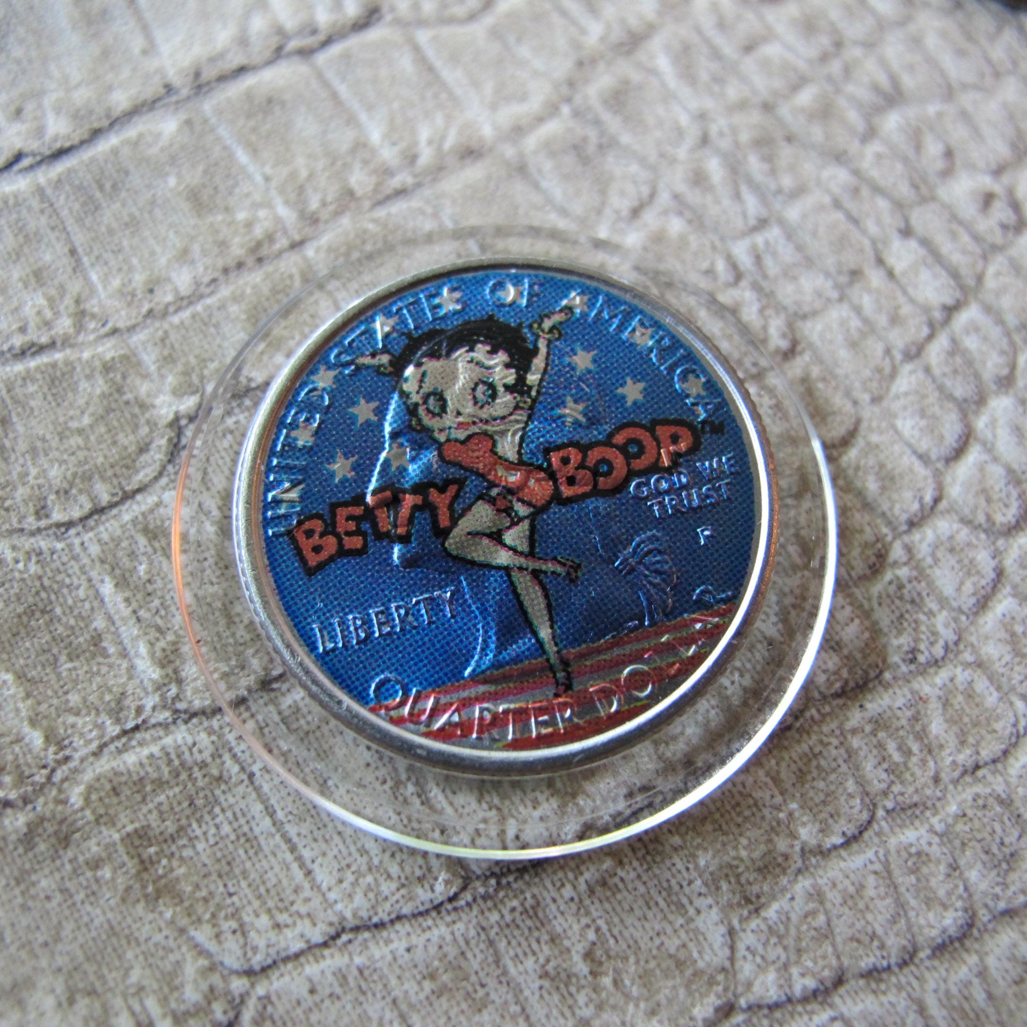 Betty Boop New York Quarter Coin, International Collectors Society, No  07221 Patriotic Betty Boop Cartoon Character RED White & Blue Quarter - Etsy