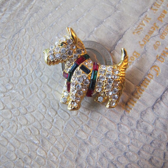 Kenneth Jay Lane Rhinestone Scotty Scottish Terri… - image 2
