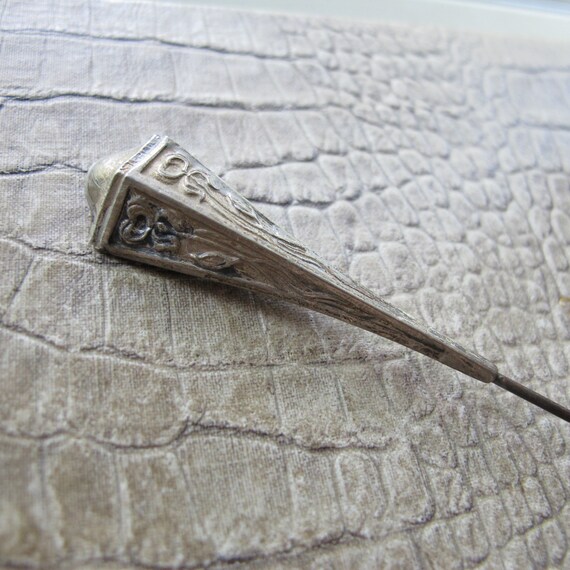 Circa 1900 Art Nouveau Sterling Silver LONG 11 IN… - image 4