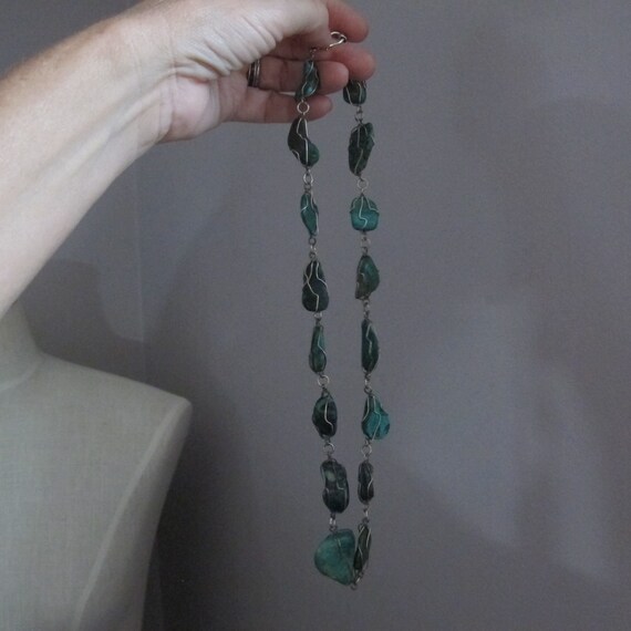 Eilat Baroque Gemstone Hand Wire Wrapped Chain Li… - image 8