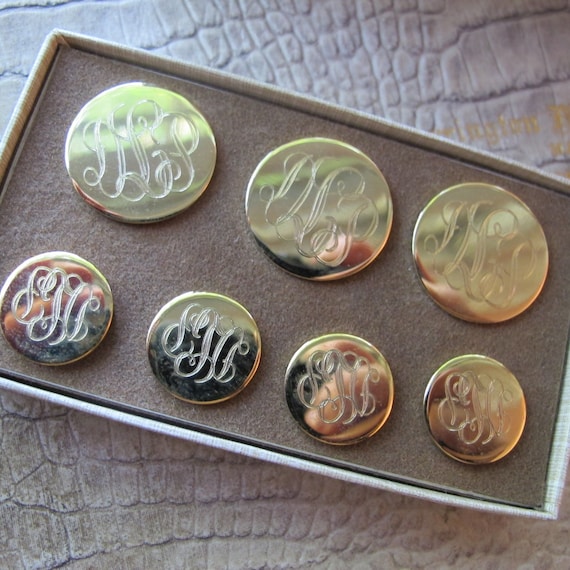 monogrammed blazer buttons