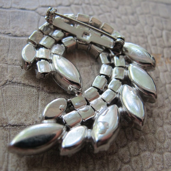 50's Rhinestone Crystal Stone Brooch Pin 1950's G… - image 5