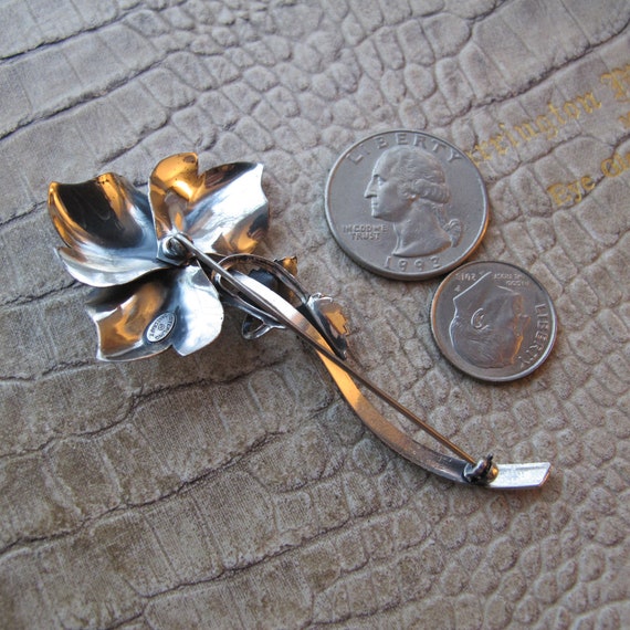 Sterling Silver Corsage Brooch Pin by Danecraft S… - image 6