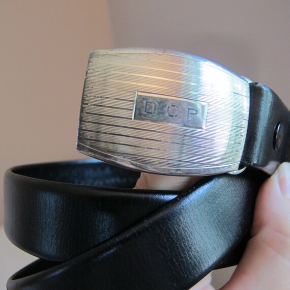 engine turned belt buckle