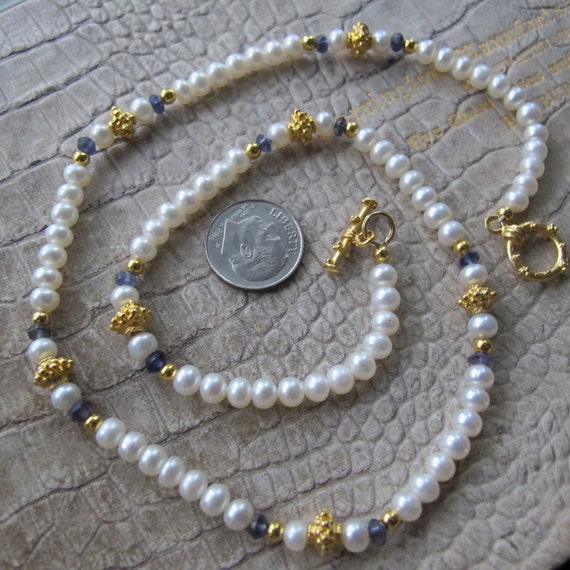 Ancient Museum Style Pearl, Gem & Gold Granulatio… - image 9