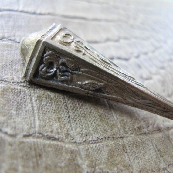 Circa 1900 Art Nouveau Sterling Silver LONG 11 IN… - image 1