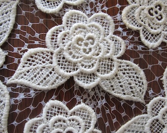 Kokin Bucket Straw Veil Ivory Floral Embroidery Net Vintage Bridal Lunch Hat Kokin Bucket Straw Veil Ivory Floral Embroidery Net Vintage  main image 4