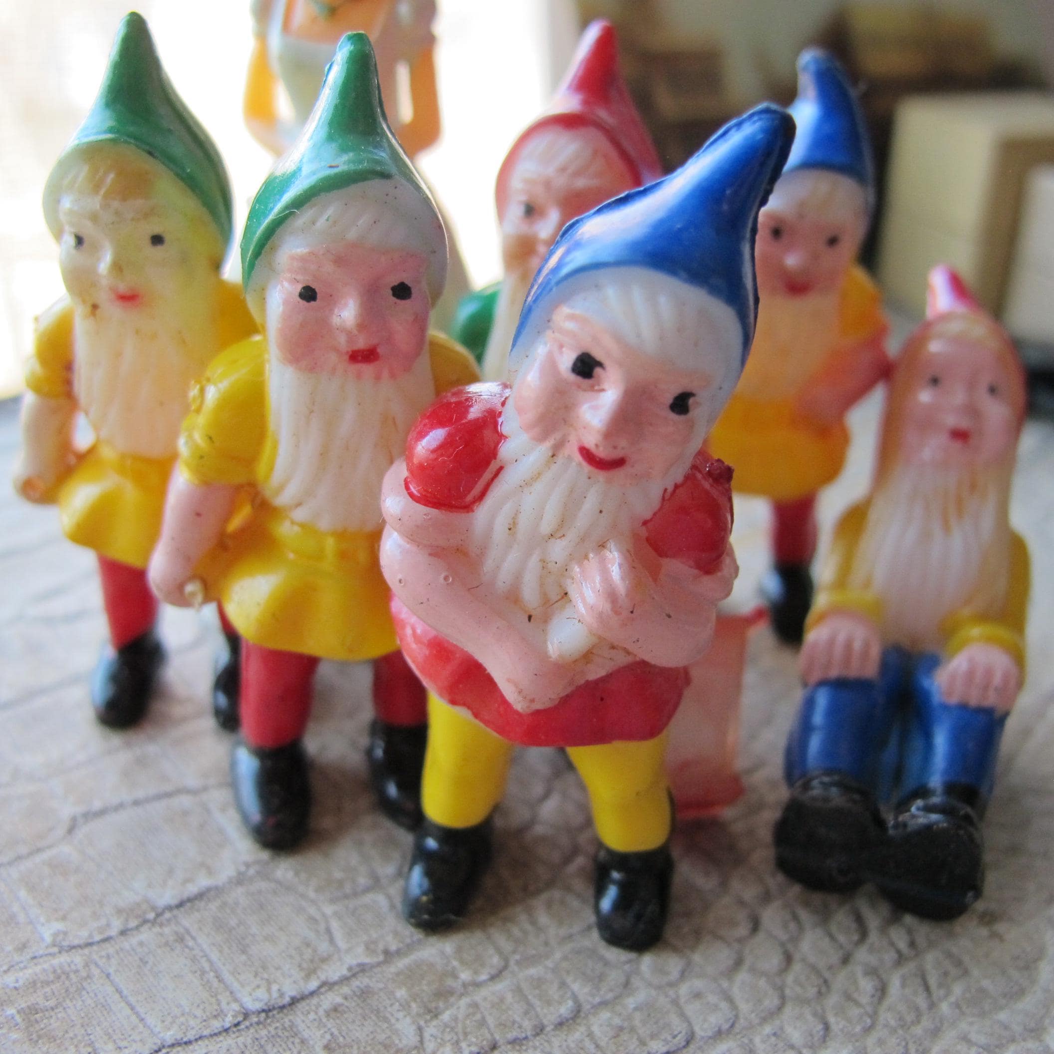 Dwarves, Snow White, Plastic Kitsch Cake Toppers or Decorations