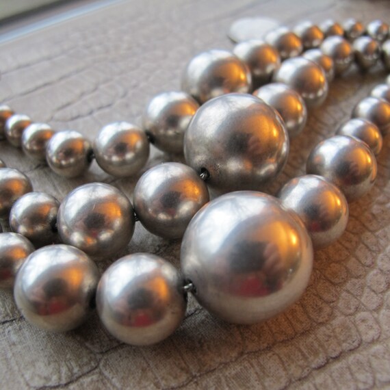 Large Sterling Silver Bead Statement Handmade OOA… - image 10