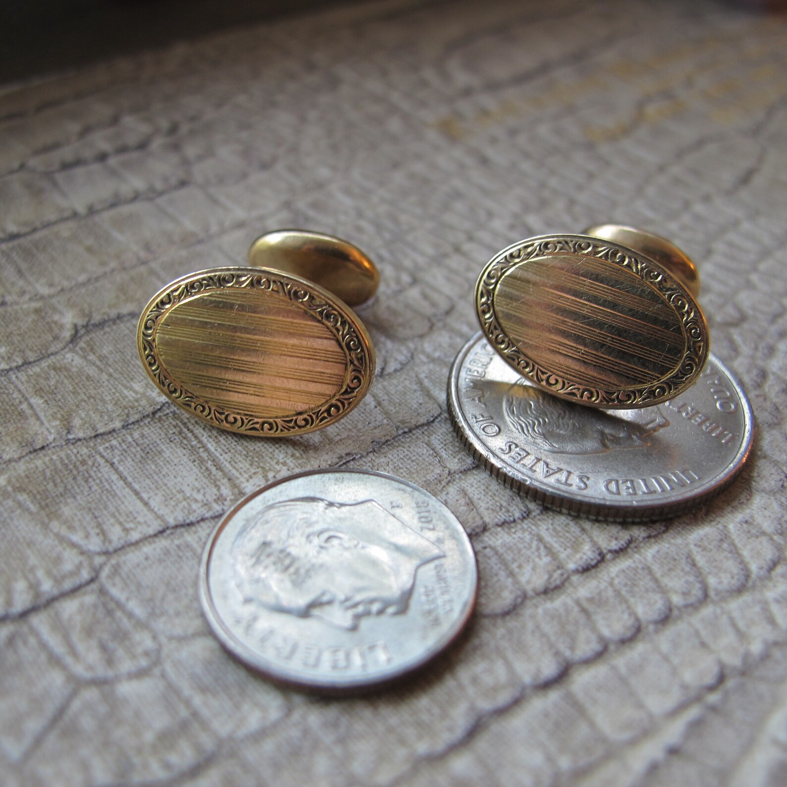 Krementz Gold Plate Push Through Cufflinks Classic Style Etsy