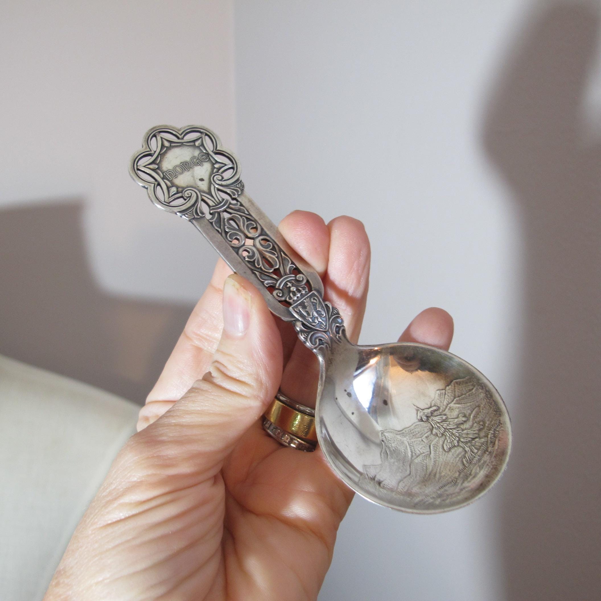NORGE Norway Silver Plate Decorative Spoon, Vintage, as Is