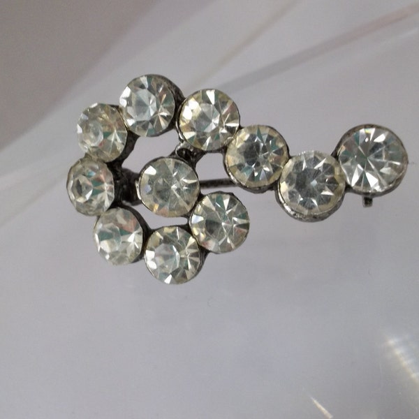 Small Vintage Rhinestone Question Mark Pin Brooch/The Movie "The Women" Style Fashion Jewelry Rhinestone Accessories/Who What When Where How